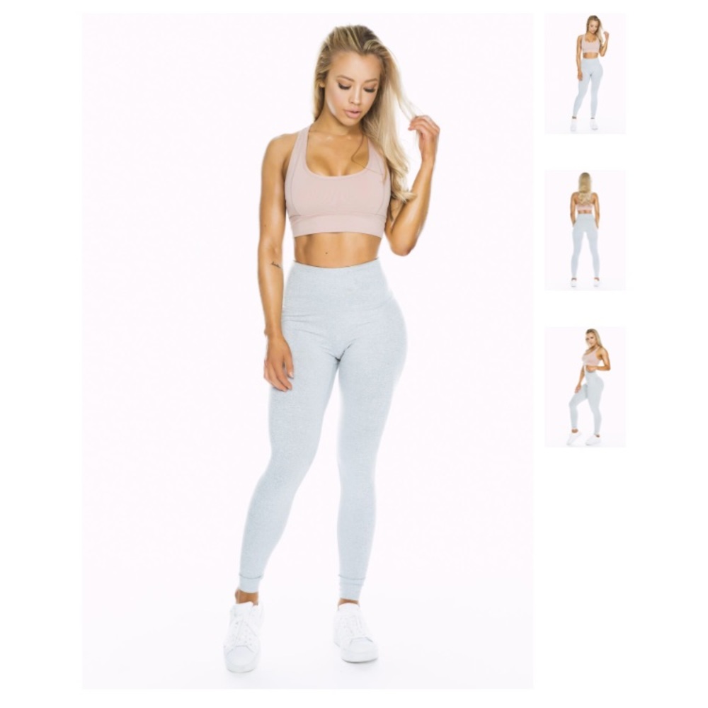 High Waist Marble Grey Saski Leggings NWOT